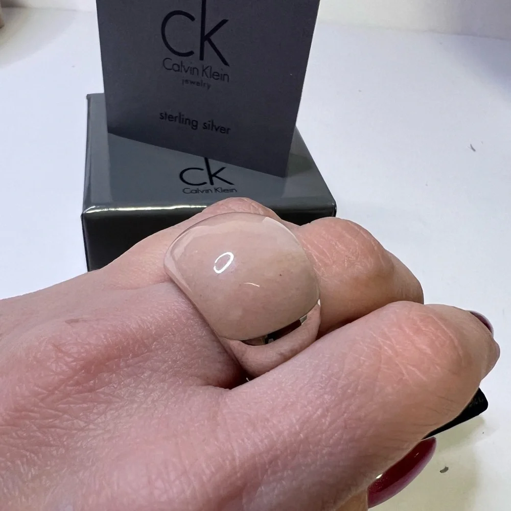 925 Sterling Silver Calvin Klein Hyperbole Ring Size 6 - Picture 4 of 10
